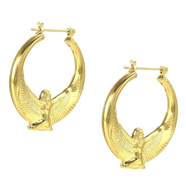 Egyptian Goddess Yellow Plated Earrings