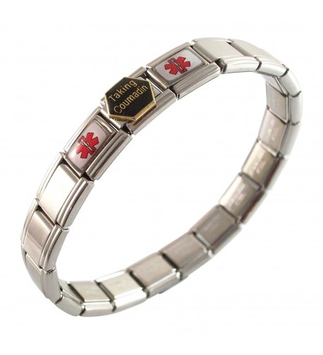 Coumadin Medical Alert Italian Bracelet