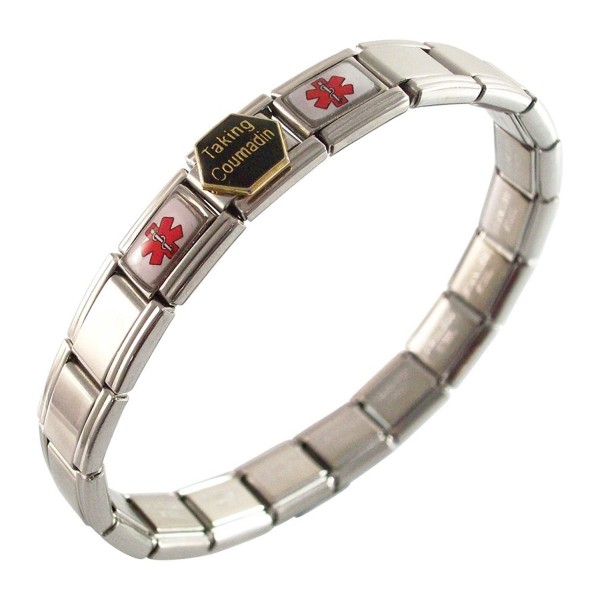 Coumadin Medical Alert Italian Bracelet Coumadin Medical Alert Italian Bracelet