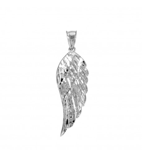 Textured Sterling Silver Angel Pendant