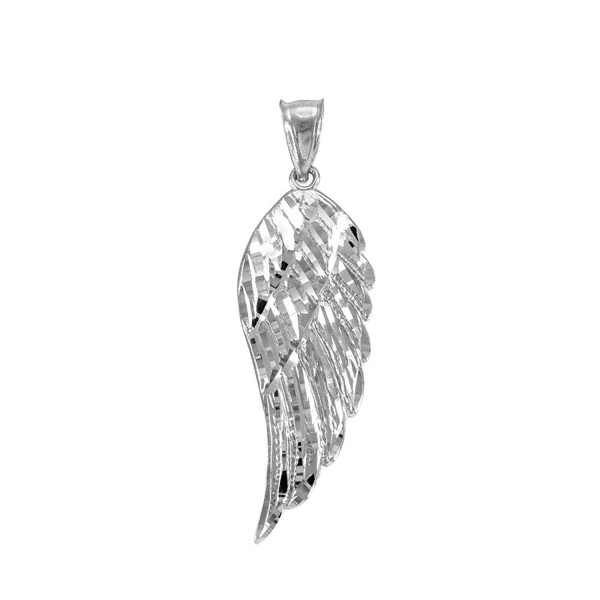 Textured Sterling Silver Angel Pendant