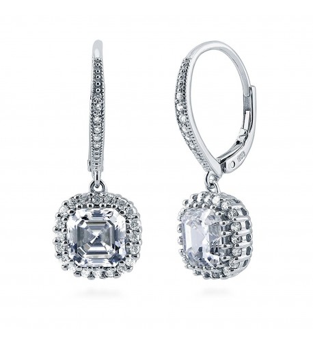 BERRICLE Sterling Zirconia Leverback Earrings