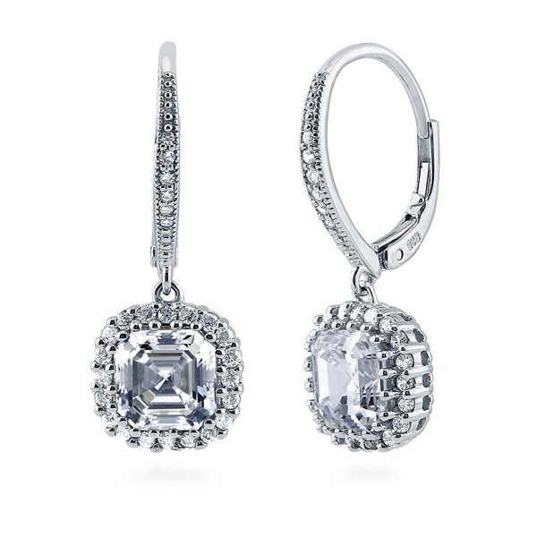 BERRICLE Sterling Zirconia Leverback Earrings