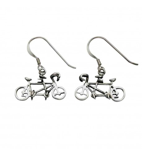 Sterling Silver Tandem Bicycle Earrings