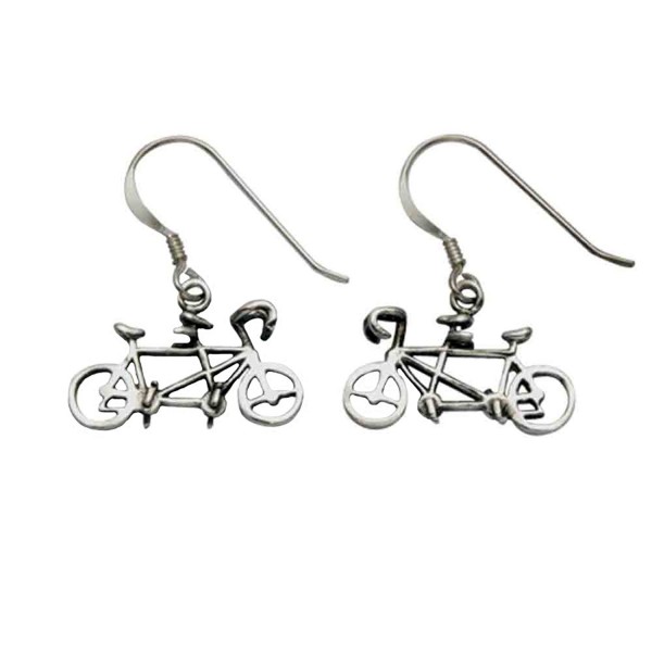 Sterling Silver Tandem Bicycle Earrings