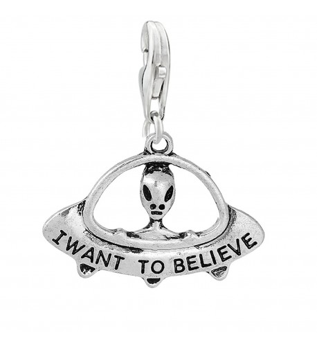 Believe Alien Pendant Bracelet Necklace