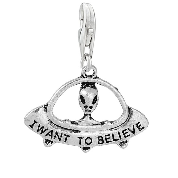 Believe Alien Pendant Bracelet Necklace