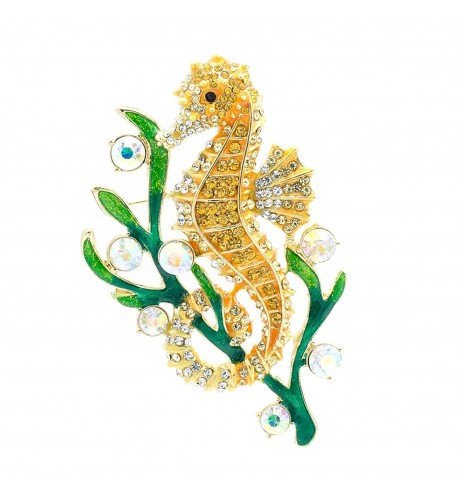 SEPBRIDALS Rhinestone Crystal Seahorse Jewelry