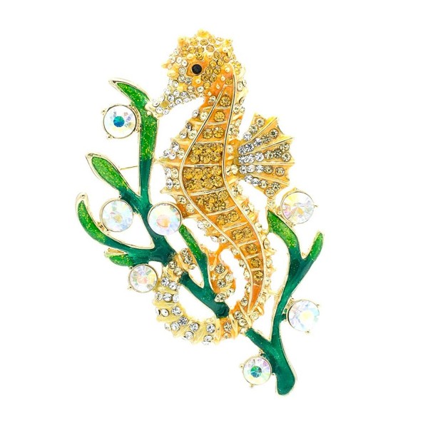 SEPBRIDALS Rhinestone Crystal Seahorse Jewelry