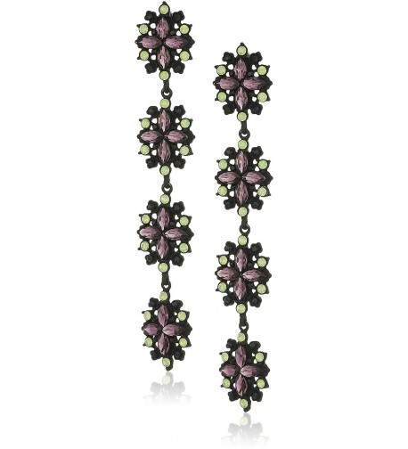 Steve Madden Flower Earrings Black