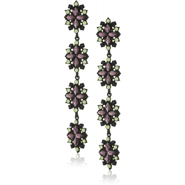 Steve Madden Flower Earrings Black