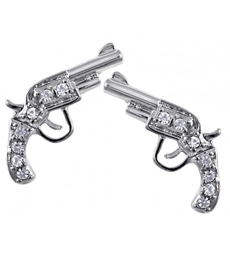 Crystal Handgun Earrings Fashion Jewelry