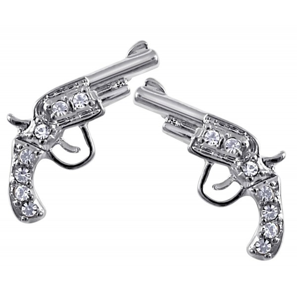 Crystal Handgun Earrings Fashion Jewelry