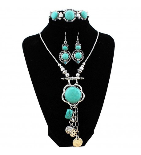 XY Fancy Necklace Bracelet Turquoise