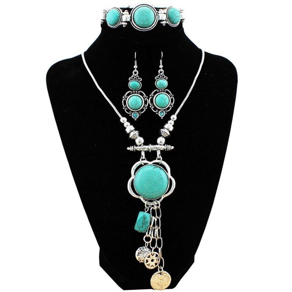 XY Fancy Necklace Bracelet Turquoise