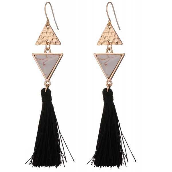 Tassel Earrings Geometric Shapes Available