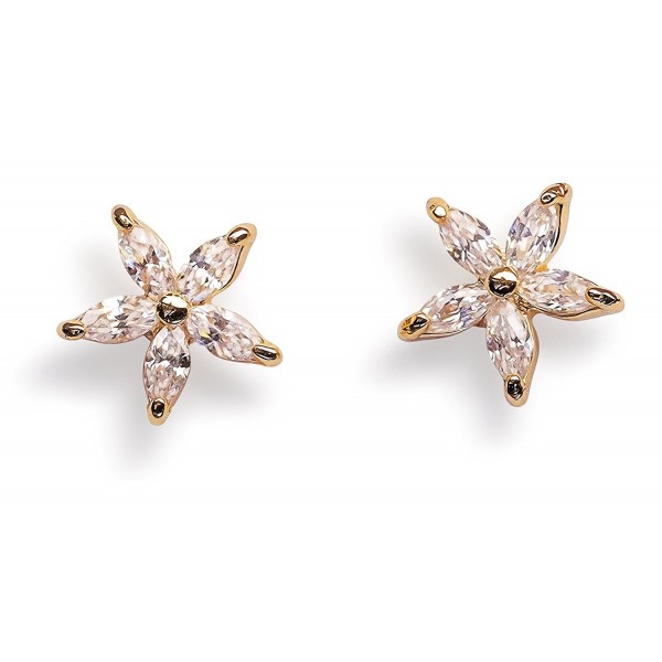 Stud Earrings Flower Cubic Zirconia