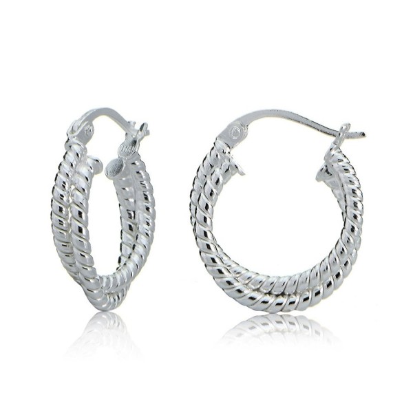 Sterling Silver Intertwining Rope Earrings