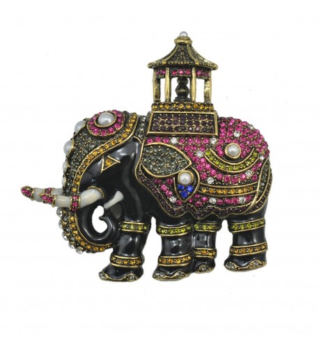 TTjewelry Vintage Elephant Animals Multi color