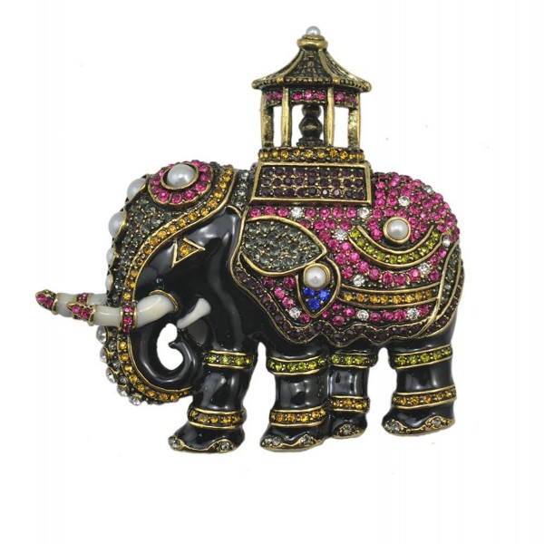 TTjewelry Vintage Elephant Animals Multi color