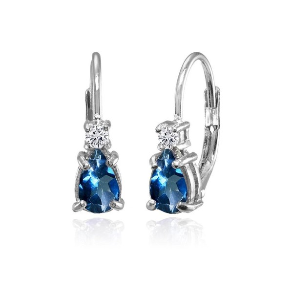 Sterling Silver Teardrop Leverback Earrings Sterling Silver Teardrop Leverback Earrings