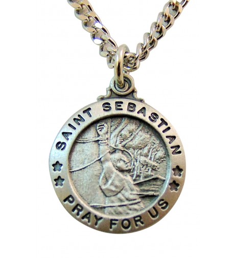 Adult Pewter Sebastian Necklace Prayer