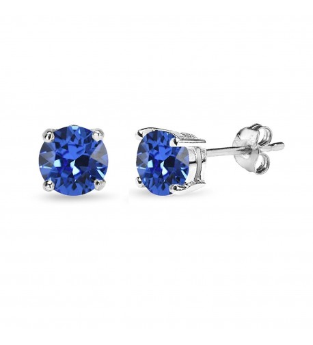 Sterling Solitaire Earrings Swarovski Crystals