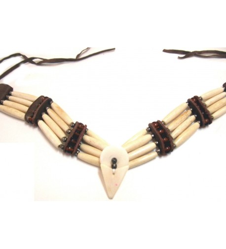 Choker Necklace Arrowhead Leather Strings