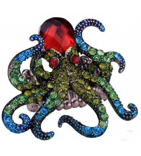 YACQ Jewelry Crystal Octopus Stretch