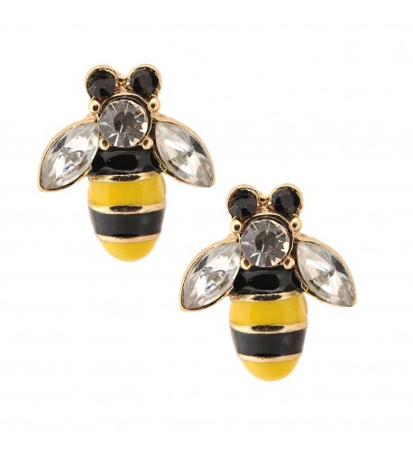 Spinningdaisy Plated Yellow Bumble Earrings