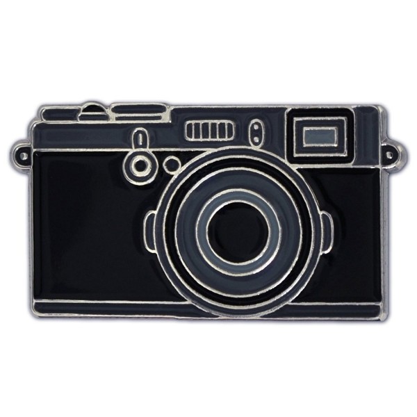 PinMarts Black Camera Photography Enamel