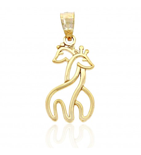 Gold Giraffes Love Charm Solid