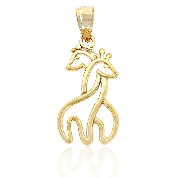 Gold Giraffes Love Charm Solid