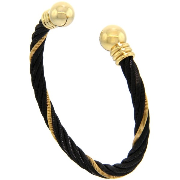 Stainless Steel Cable Bracelet 2 Tone Stainless Steel Cable Bracelet 2 Tone