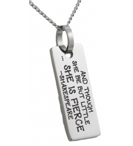 Shakespeare Pendant Stainless Necklace Inspirational