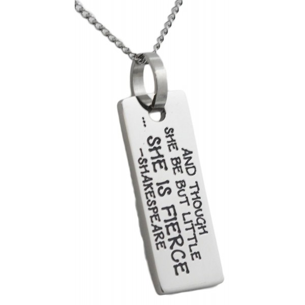 Shakespeare Pendant Stainless Necklace Inspirational