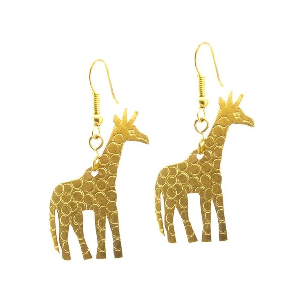 Maisha Trade Hammered Giraffe Earring