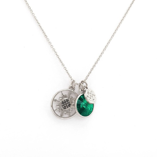 Charm Grace Compass Necklace Silver Charm Grace Compass Necklace Silver