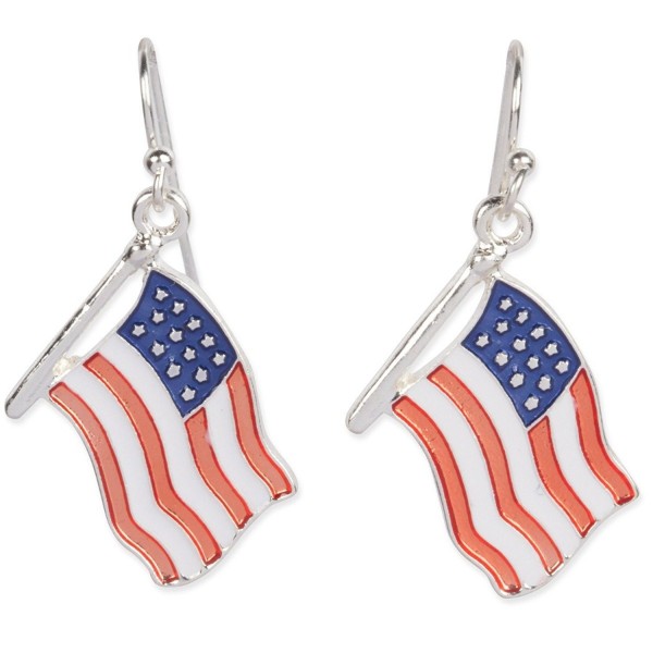 American Patriotic Dangle Earrings Enamel American Patriotic Dangle Earrings Enamel