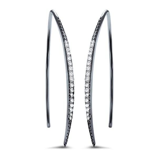 Eternity Threader Earring Rhodium Sterling