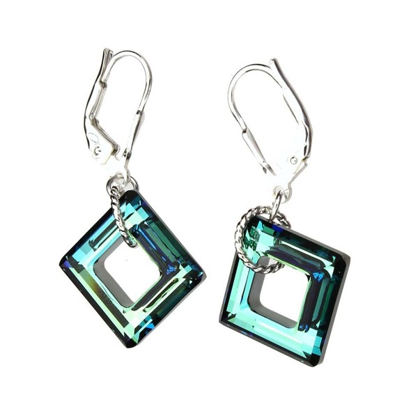 Sterling Leverback Earrings Swarovski Crystals