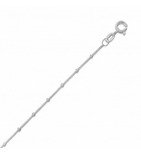 Sterling Silver Satellite Anklet Adjustable