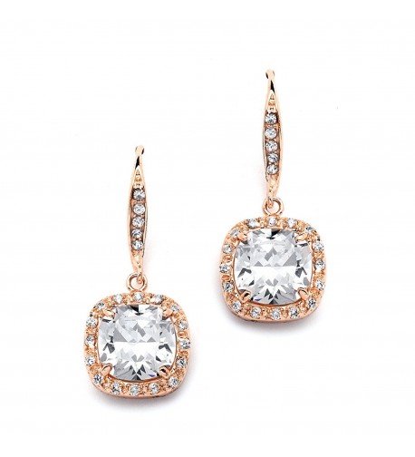 Mariell Cushion Zirconia Wedding Earrings