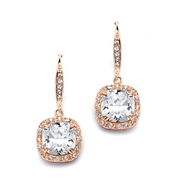 Mariell Cushion Zirconia Wedding Earrings