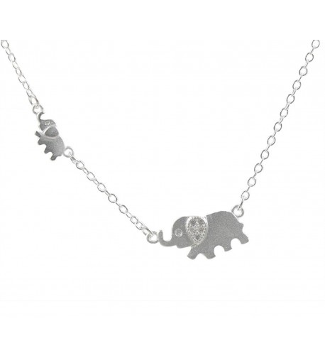 Sterling Silver Elephant Pendant Necklace