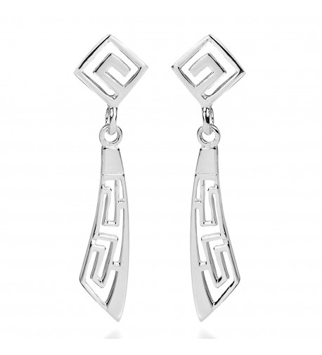 Abstract Sterling Silver Dangle Earrings