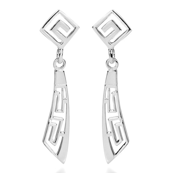 Abstract Sterling Silver Dangle Earrings