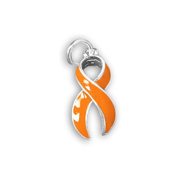 Orange Ribbon Charm Large Retail