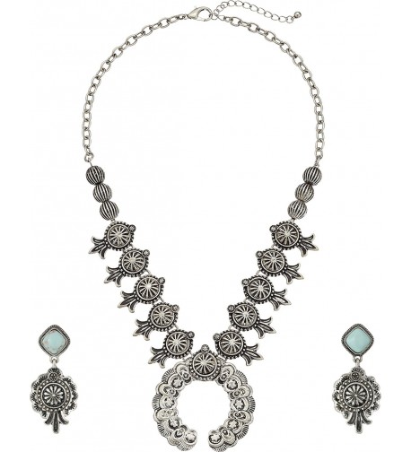 Western Womens Blossom Necklace Earrings
