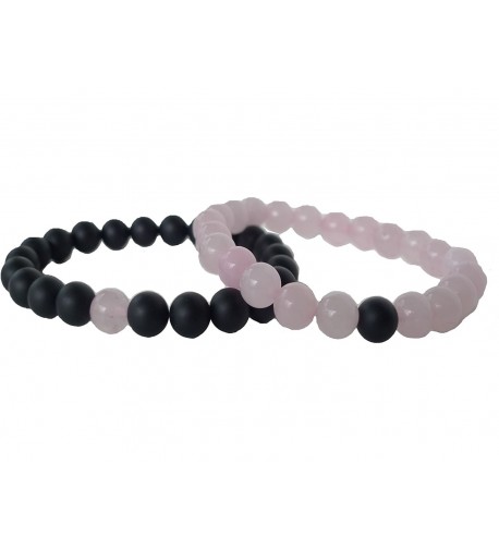 Couple Relationship Bracelet Black Howlite